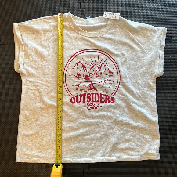 Hyba Cropped Short-Sleeve Crew-Neck Fleece Tee‎ - Picture 6 of 13